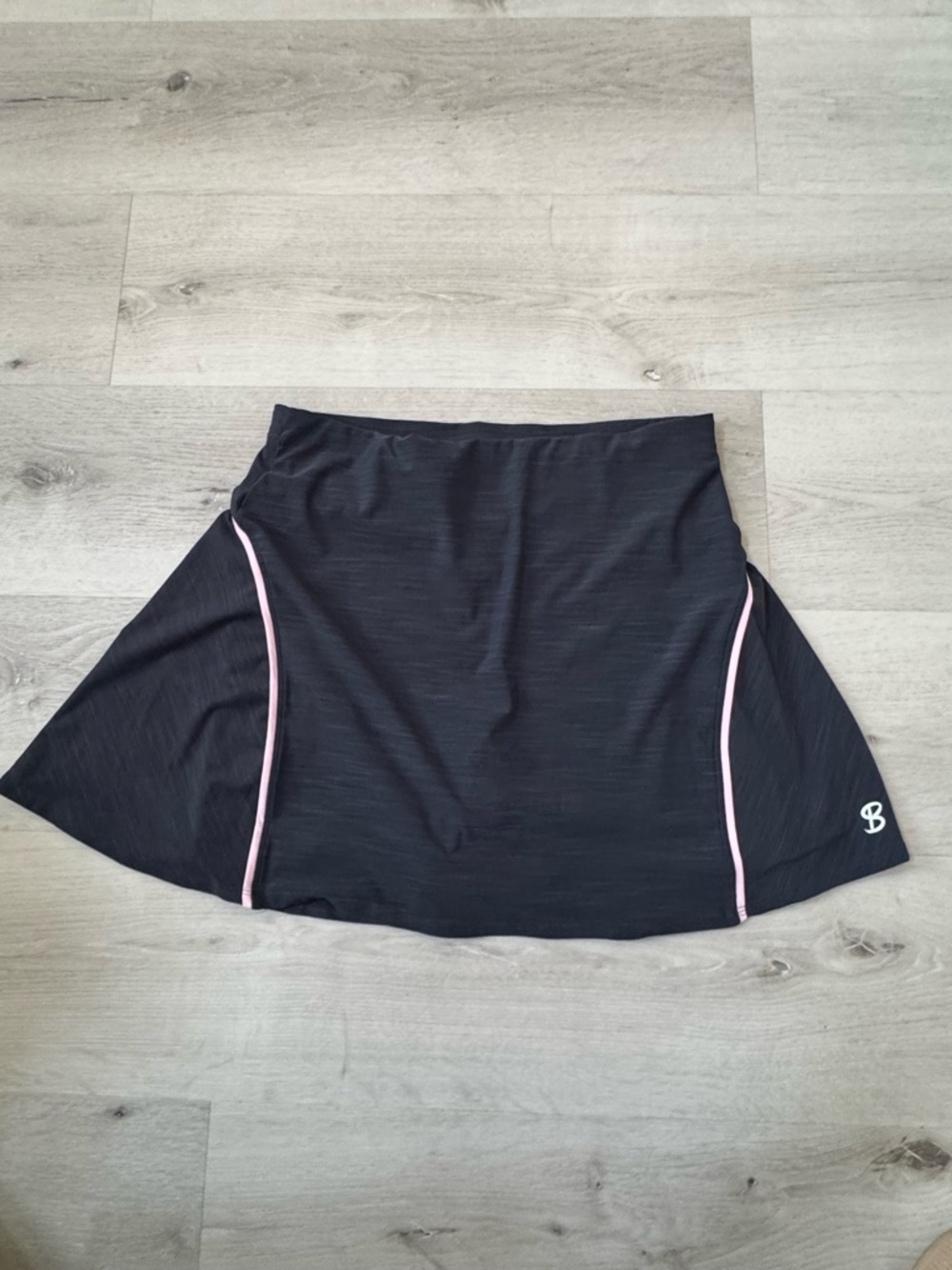 Black Skater Skirt with Pink Piping — Performance Circle Skirt